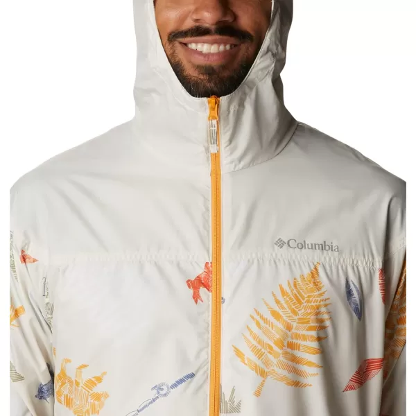 Columbia Mens Flash Challenger Novelty WindbreakerChalk Wanderlandia Print