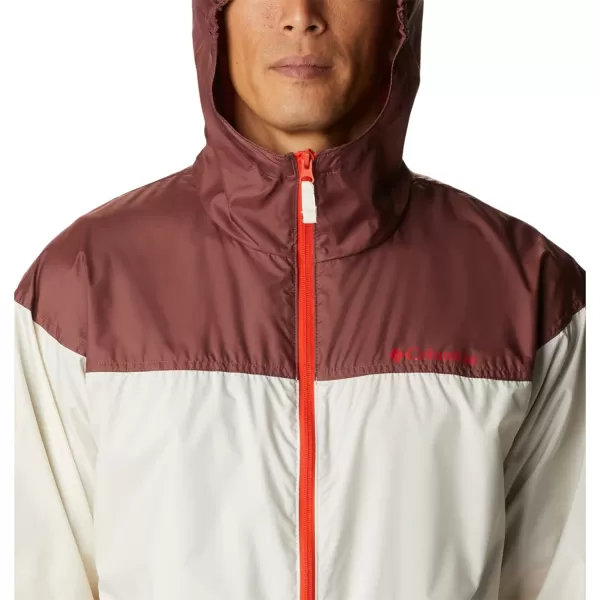 Columbia Mens Flash Challenger Novelty WindbreakerChalkLight Raisin