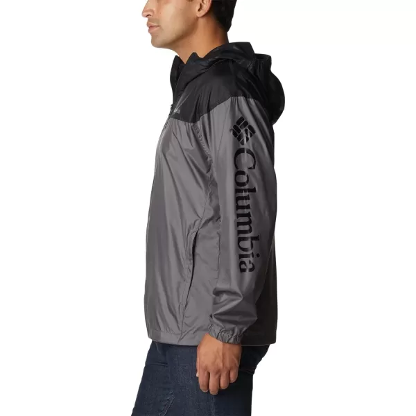 Columbia Mens Flash Challenger Novelty WindbreakerCity GreyBlack