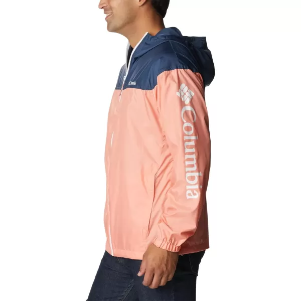 Columbia Mens Flash Challenger Novelty WindbreakerCoral ReefDark Mountain