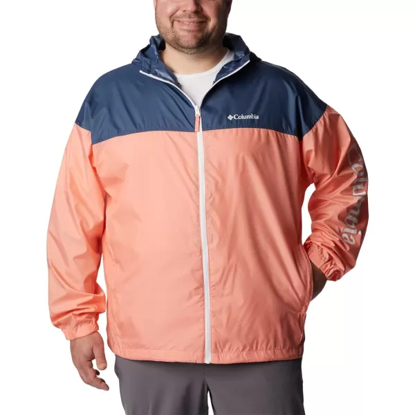 Columbia Mens Flash Challenger Novelty WindbreakerCoral ReefDark Mountain