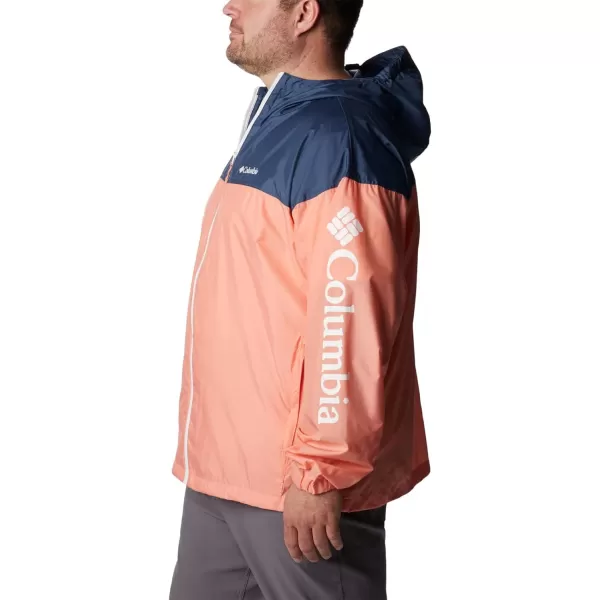 Columbia Mens Flash Challenger Novelty WindbreakerCoral ReefDark Mountain