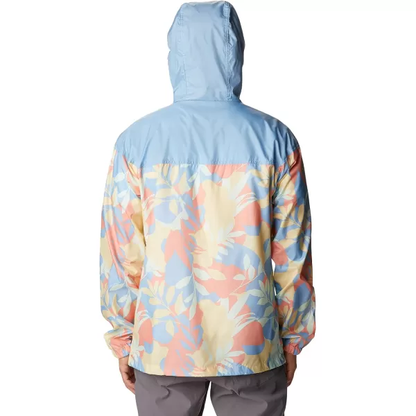 Columbia Mens Flash Challenger Novelty WindbreakerCornstalk Floriated PrintJet Stream