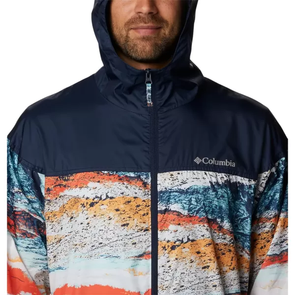 Columbia Mens Flash Challenger Novelty WindbreakerIcy Morn Hyper Nature Print