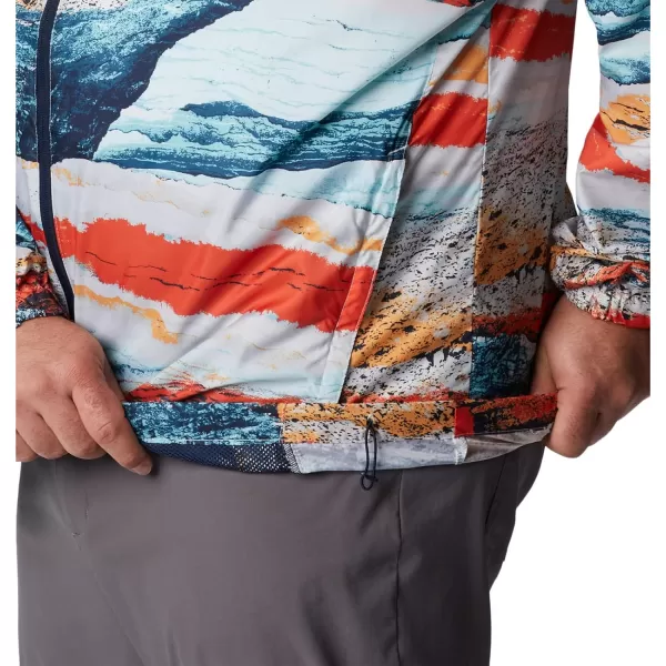 Columbia Mens Flash Challenger Novelty WindbreakerIcy Morn Hyper Nature Print