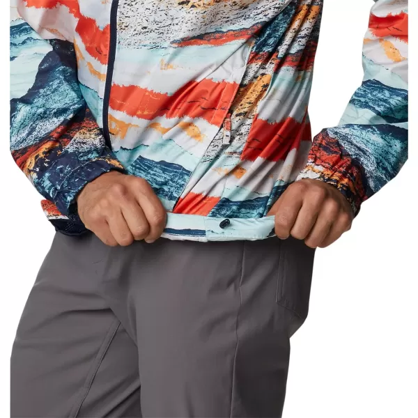 Columbia Mens Flash Challenger Novelty WindbreakerIcy Morn Hyper Nature Print