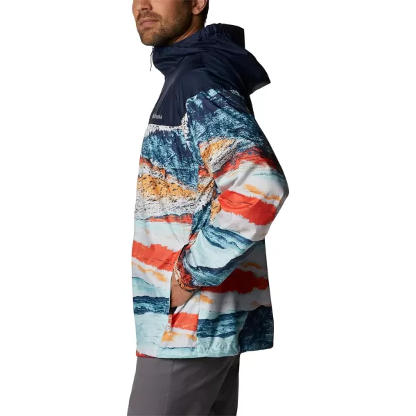 Columbia Mens Flash Challenger Novelty WindbreakerIcy Morn Hyper Nature Print