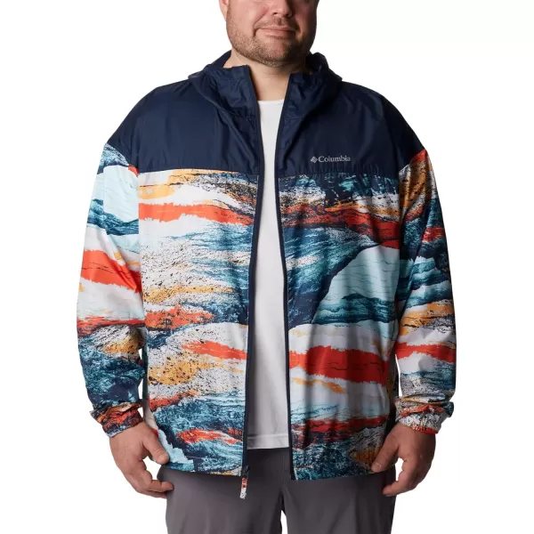 Columbia Mens Flash Challenger Novelty WindbreakerIcy Morn Hyper Nature Print