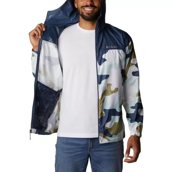 Columbia Mens Flash Challenger Novelty WindbreakerSavory Mod Camo Print