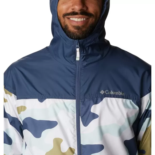 Columbia Mens Flash Challenger Novelty WindbreakerSavory Mod Camo Print