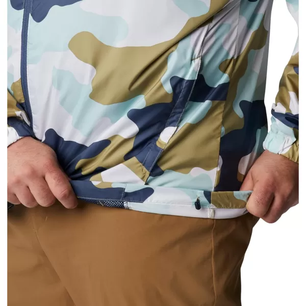 Columbia Mens Flash Challenger Novelty WindbreakerSavory Mod Camo Print