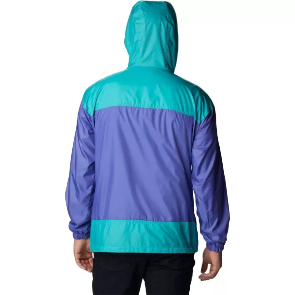 Columbia Mens Flash Challenger WindbreakerPurple LotusBright Aqua