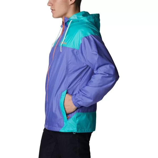 Columbia Mens Flash Challenger WindbreakerPurple LotusBright Aqua