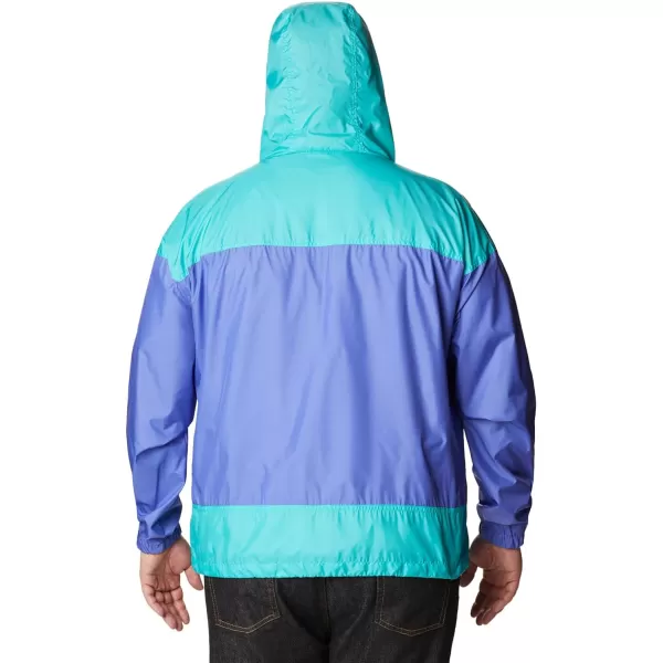 Columbia Mens Flash Challenger WindbreakerPurple LotusBright Aqua