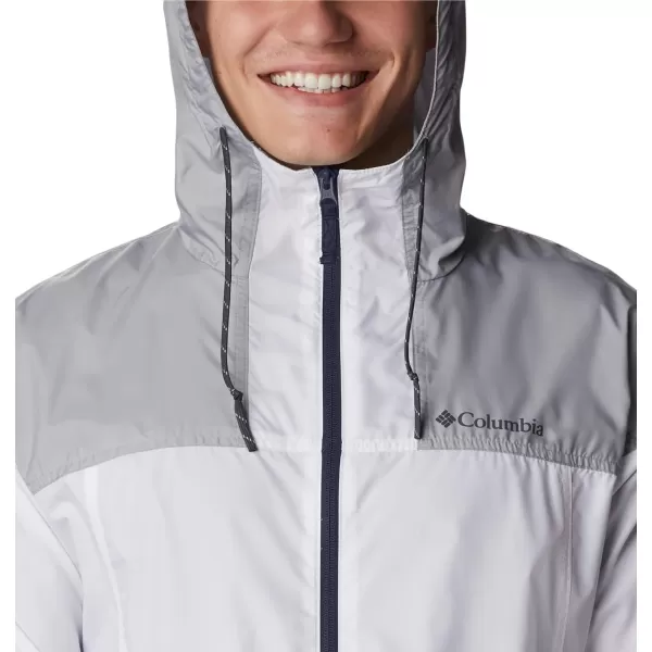 Columbia Mens Flash Challenger WindbreakerWhiteColumbia Grey