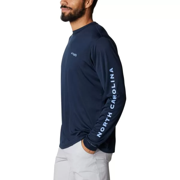 Columbia Mens Fork Stream Long Sleeve ShirtCollegiate NavyNorth Carolina