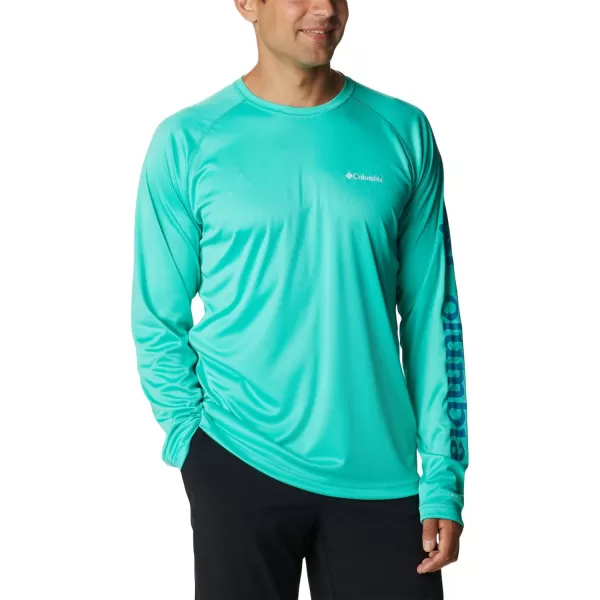 Columbia Mens Fork Stream Long Sleeve ShirtElectric Turquoise