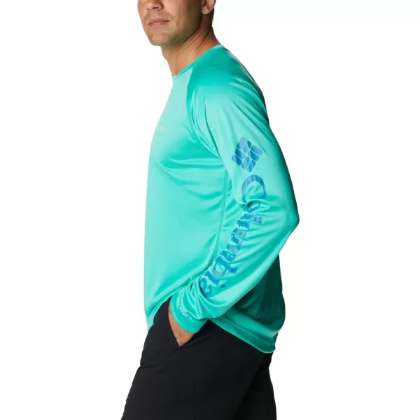 Columbia Mens Fork Stream Long Sleeve ShirtElectric Turquoise