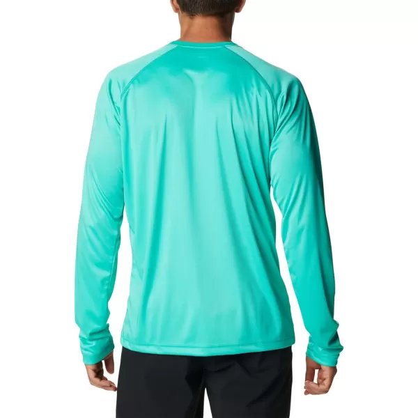 Columbia Mens Fork Stream Long Sleeve ShirtElectric Turquoise