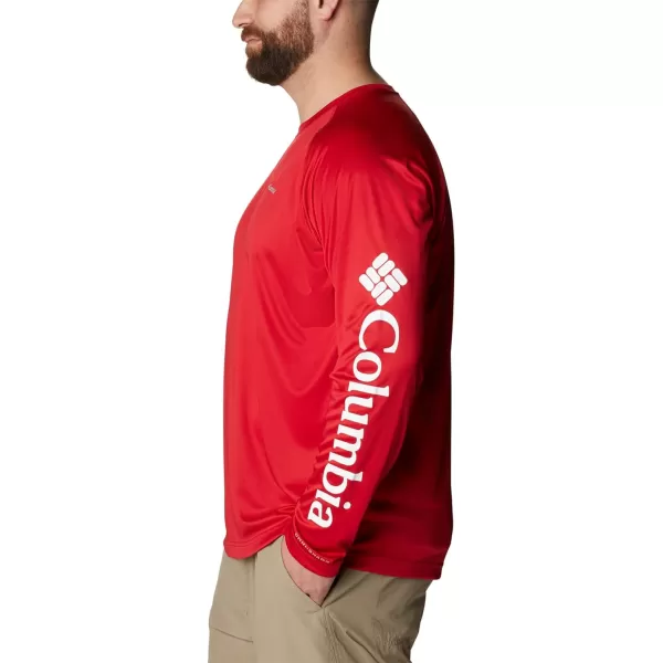 Columbia Mens Fork Stream Long Sleeve ShirtMountain Red