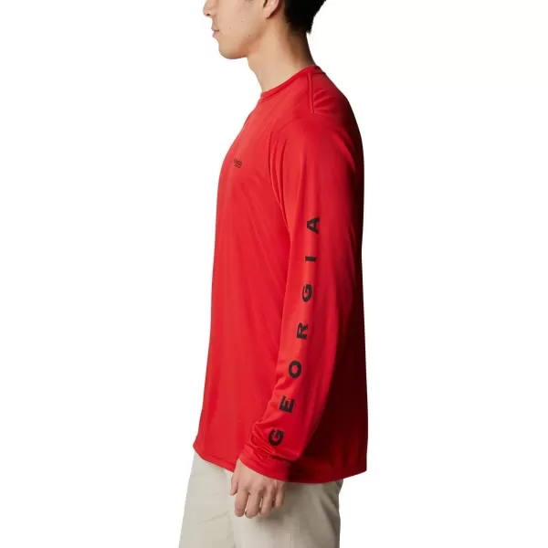 Columbia Mens Fork Stream Long Sleeve ShirtRed SparkGeorgia