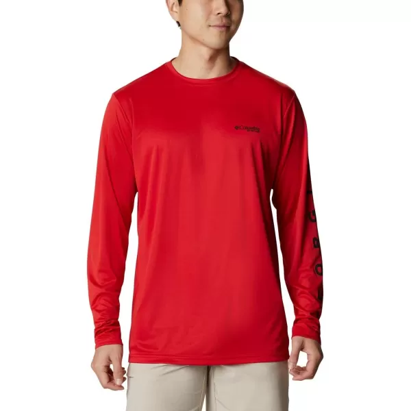 Columbia Mens Fork Stream Long Sleeve ShirtRed SparkGeorgia