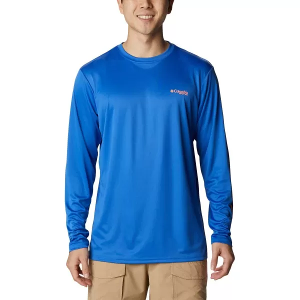 Columbia Mens Fork Stream Long Sleeve ShirtVivid BlueFlorida