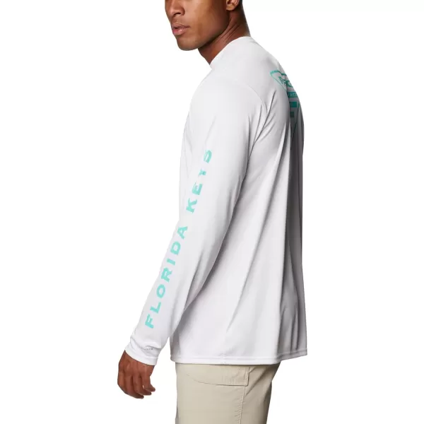 Columbia Mens Fork Stream Long Sleeve ShirtWhiteFlorida Keys