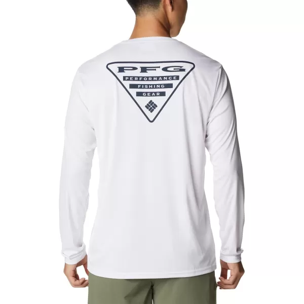 Columbia Mens Fork Stream Long Sleeve ShirtWhiteGeorgia