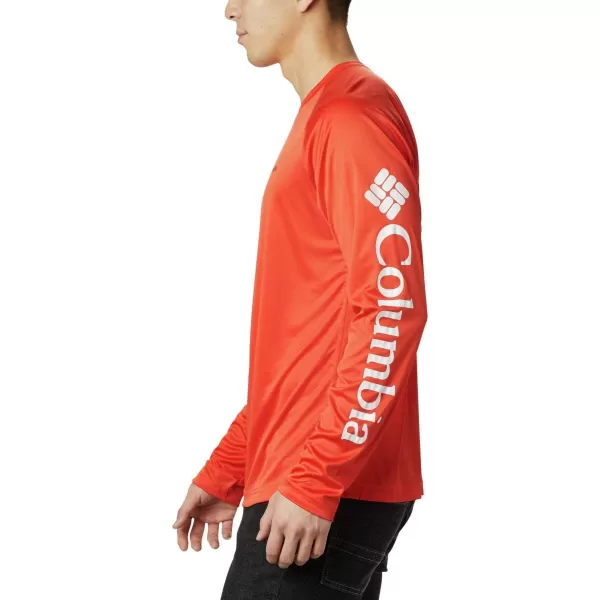 Columbia Mens Fork Stream Long Sleeve ShirtWildfireWhite