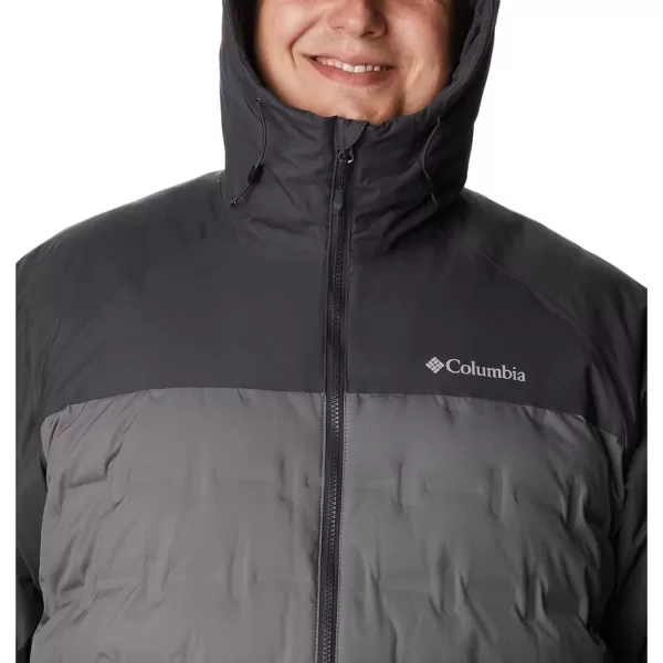 Columbia Mens Grand Trek Ii Down Hooded JacketCity Grey Shark