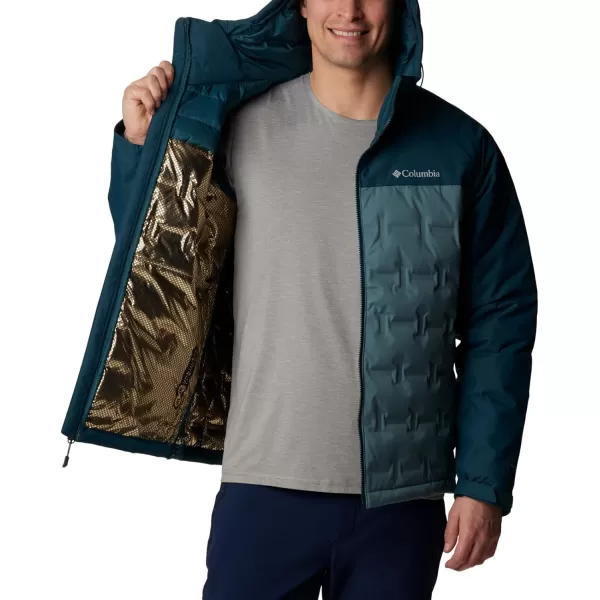 Columbia Mens Grand Trek Ii Down Hooded JacketMetal Night Wave