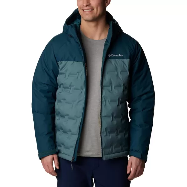 Columbia Mens Grand Trek Ii Down Hooded JacketMetal Night Wave