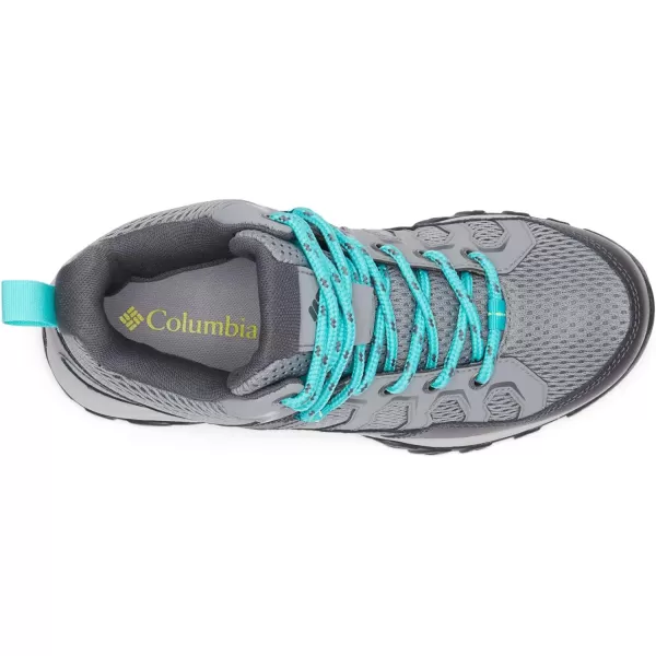 Columbia Mens Granite Trail Mid WaterproofTitanium Grey SteelBright Aqua