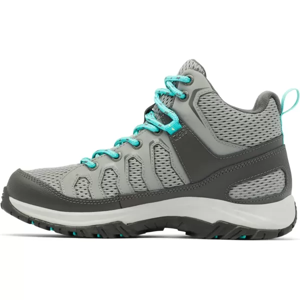 Columbia Mens Granite Trail Mid WaterproofTitanium Grey SteelBright Aqua