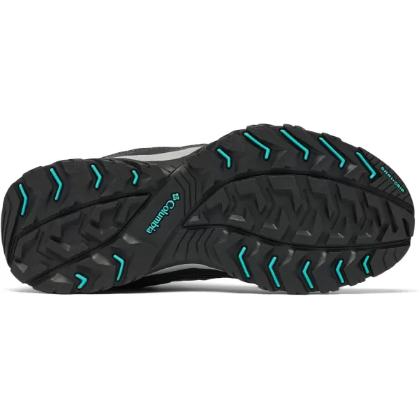 Columbia Mens Granite Trail Mid WaterproofTitanium Grey SteelBright Aqua