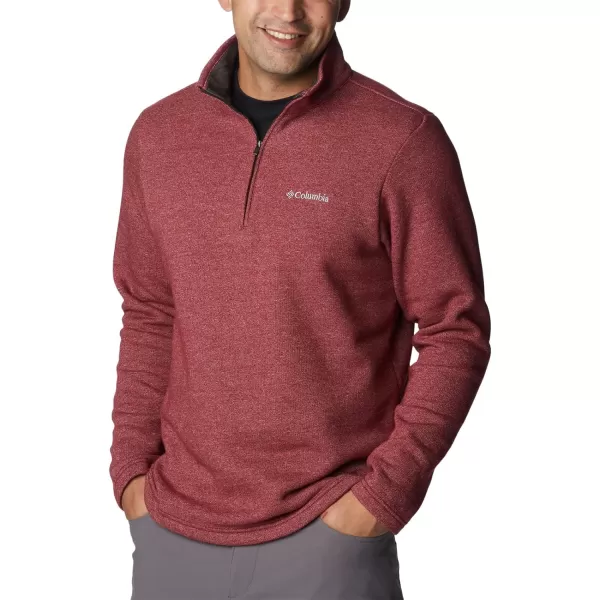 Columbia Mens Great Hart Mountain III Half ZipRed Jasper Heather