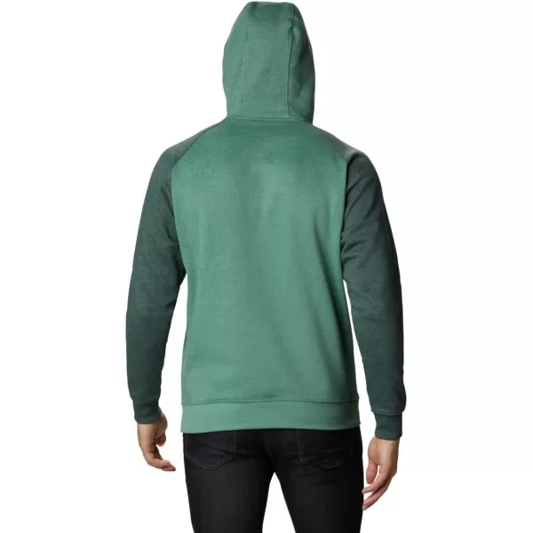 Columbia Mens Hart Mountain Ii HoodieThyme Green HeatherSpruce Heather