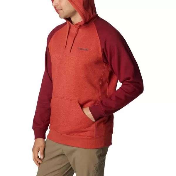 Columbia Mens Hart Mountain Ii HoodieWarp Red HeatherRed Jasper