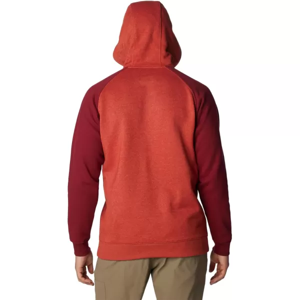 Columbia Mens Hart Mountain Ii HoodieWarp Red HeatherRed Jasper