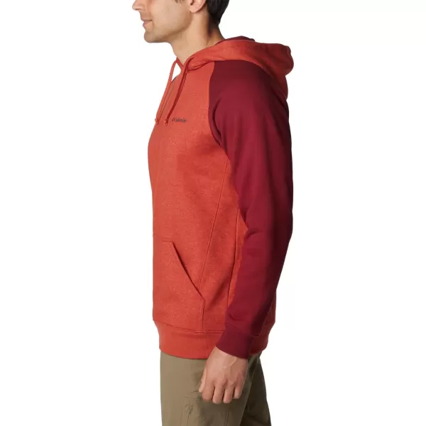 Columbia Mens Hart Mountain Ii HoodieWarp Red HeatherRed Jasper