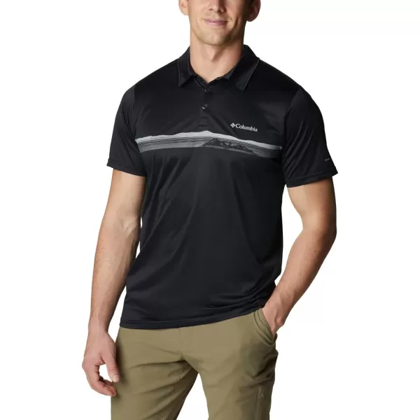 Columbia Mens Hike Novelty PoloBlack