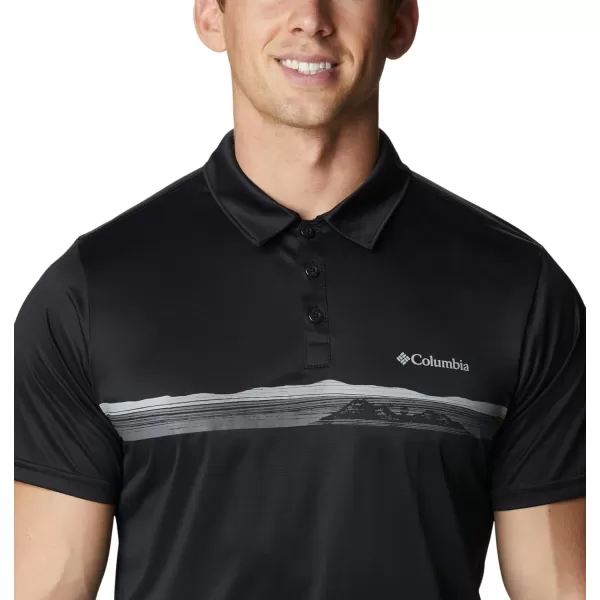 Columbia Mens Hike Novelty PoloBlack