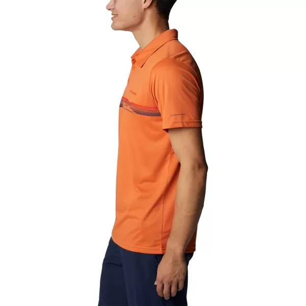 Columbia Mens Hike Novelty PoloDesert Orange