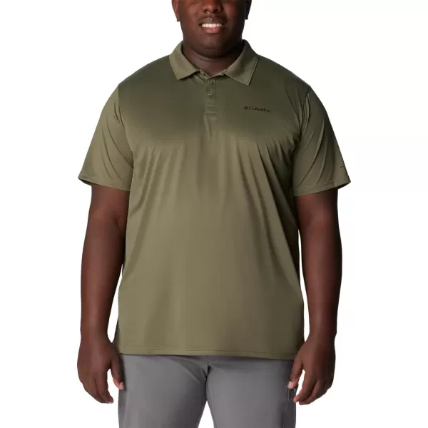 Columbia Mens Hike PoloStone Green