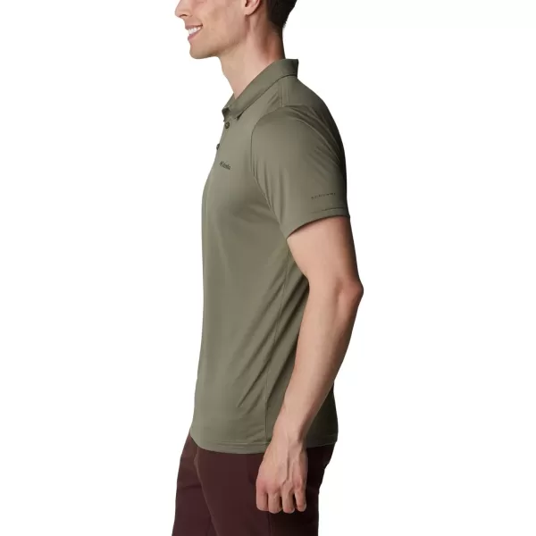 Columbia Mens Hike PoloStone Green