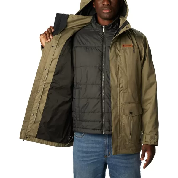 Columbia Mens Horizons Pine Interchange JacketStone Green