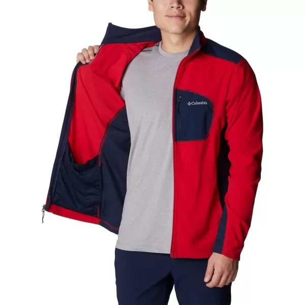 Columbia Mens Klamath Range Full ZipMountain RedCollegiate Navy