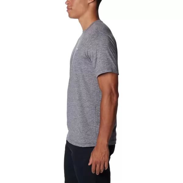 Columbia Mens Kwick Hike Back Graphic Short Sleeve TeeShark HeatherMountainair