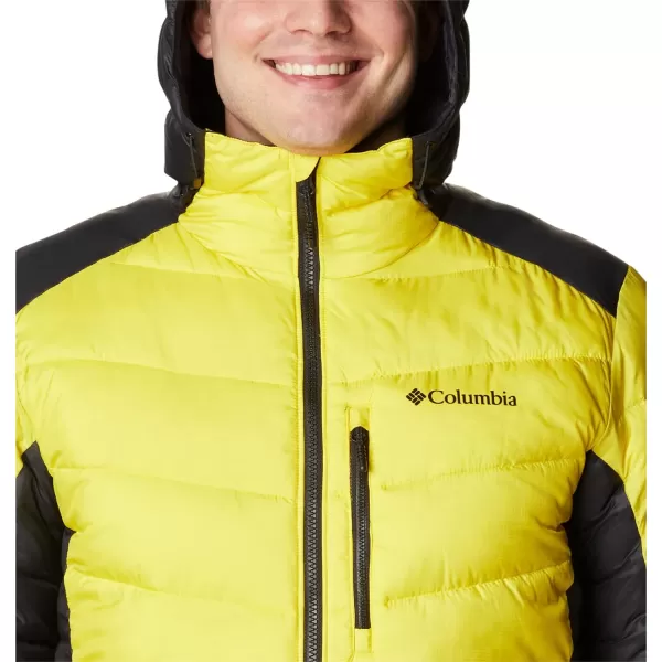 Columbia Mens Labyrinth Loop Hooded JacketLaser LemonBlack